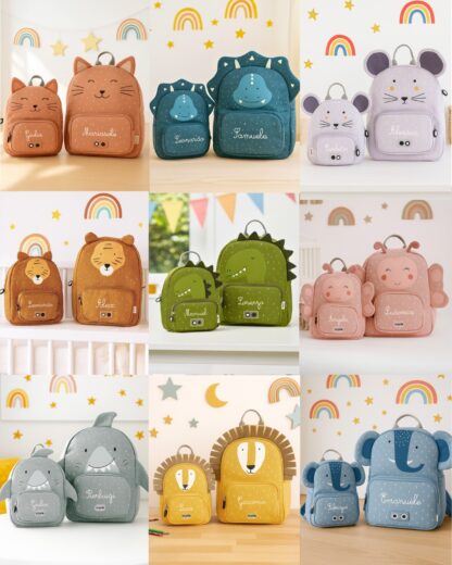 Zainetto Personalizzabile Trixie con Animaletti e Nome, Backpack per Asilo, Scuola Materna, e Borraccia Coordinata Personalizzabile - Idea Regalo Scuola Bambini, Ritorno a Scuola - immagine 6