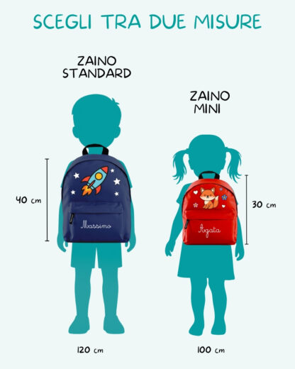 Zainetto Asilo Personalizzato con Nome e Personaggio - Zaino Scuola Materna per Bambini - Zainetto Sport Personalizzato - immagine 6