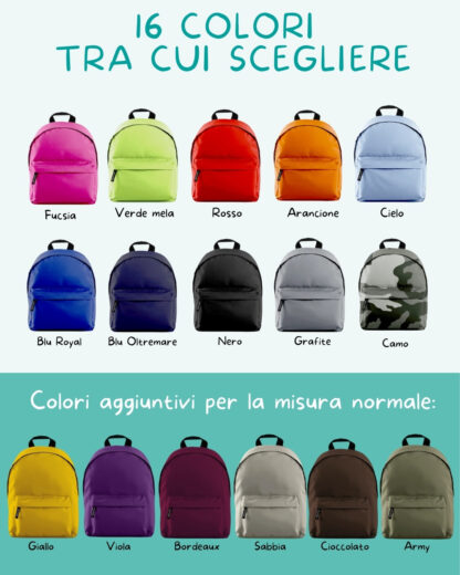 Zainetto Asilo Personalizzato con Nome e Personaggio - Zaino Scuola Materna per Bambini - Zainetto Sport Personalizzato - immagine 7