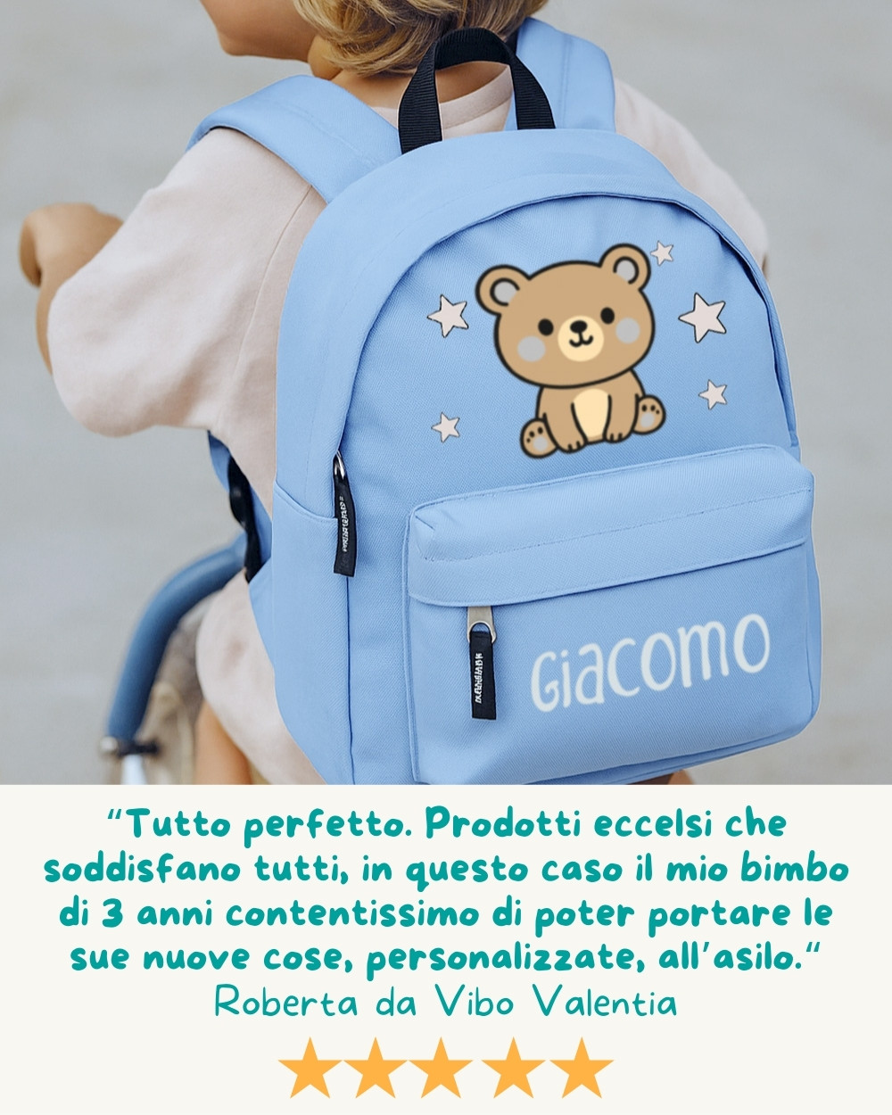 Zaino Bimbi Pug Con Occhiali E Sciarpa - Leggero Per Asilo E Scuola Materna, Capiente Con Tasche, Per Bambini 2-8 Anni