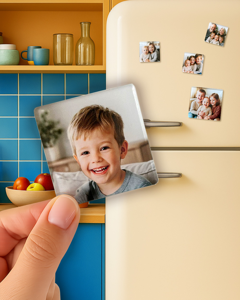 Calamita Personalizzata 6x6 Cm Con Foto - Magnete Frigorifero Regalo Unico