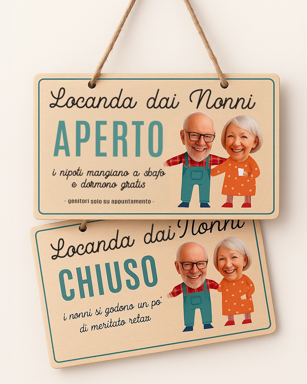 Babloo Zerbino di Benvenuto Personalizzabile con Nome Idea Regalo per i Nonni Benvenuti da... Tappetino Antiscivolo (Nonno