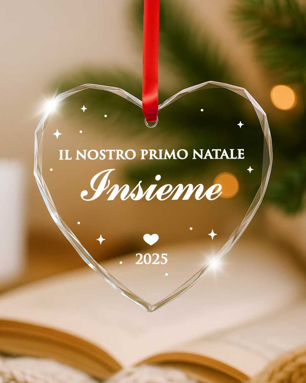 Sfera Dell'Amicizia In Vetro Soffiato A Mano 10 Cm - Portafortuna Per Nozze, Matrimonio, Regalo Di Coppia - Confezione Regalo Con Nastro