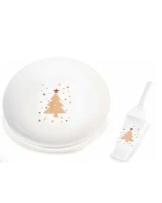 Set Piatto Natalizio con Paletta “Albero di Natale” – Ceramica