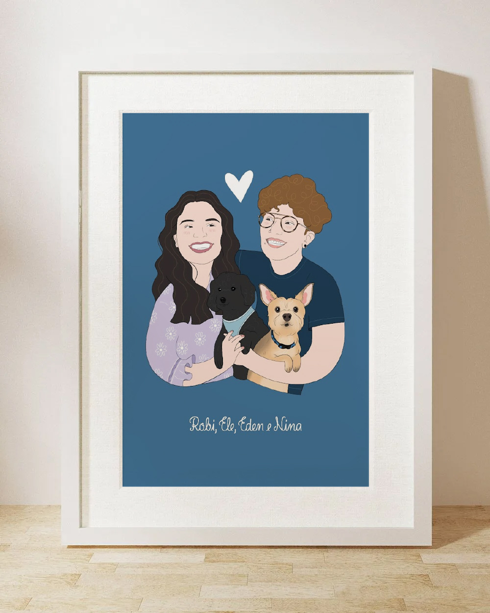 ritratto-illustrazione-coppia-amiche-stampa