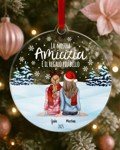 Il nostro primo ornamento natalizio per sposi: regalo di Natale personalizzato per sposi novelli, decorazione per albero di anniversario, ricordo speciale delle feste - Italia
