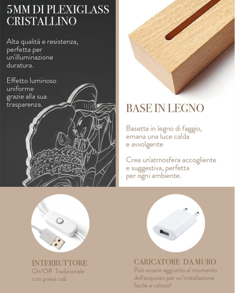 Lampada-led-illustrazione-lineart-regalo-san-valentino-anniversario