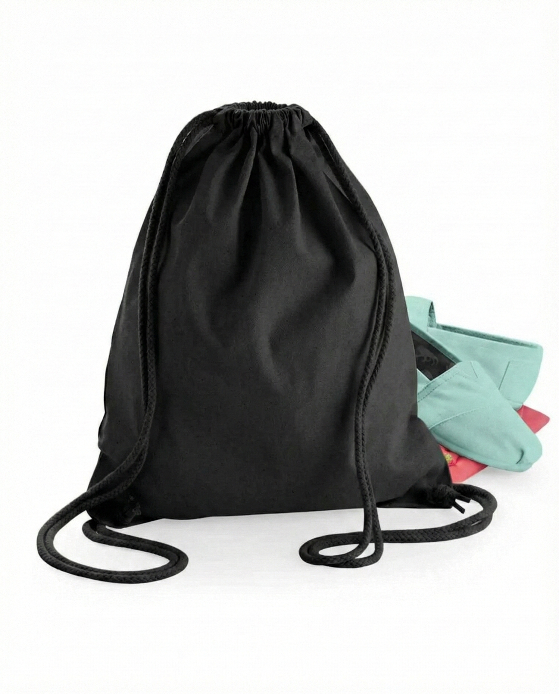 Sacca Cotone Coulisse Nero