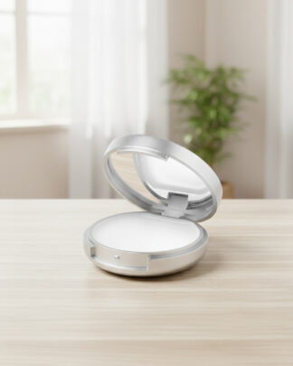 Specchietto pieghevole da Borsa con Elegante Finitura Metallica Color Argento