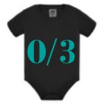 Body Maniche Corte 0-3 NERO