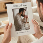 Regalo Personalizzato Cornice Porta Foto Prima Festa Papa
