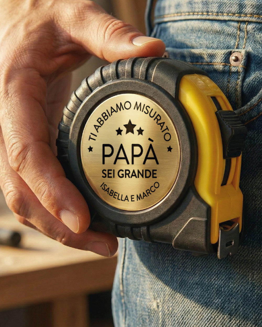 Regalo Personalizzato Papa Festa Compleanno Dedica Metro Flessometro18