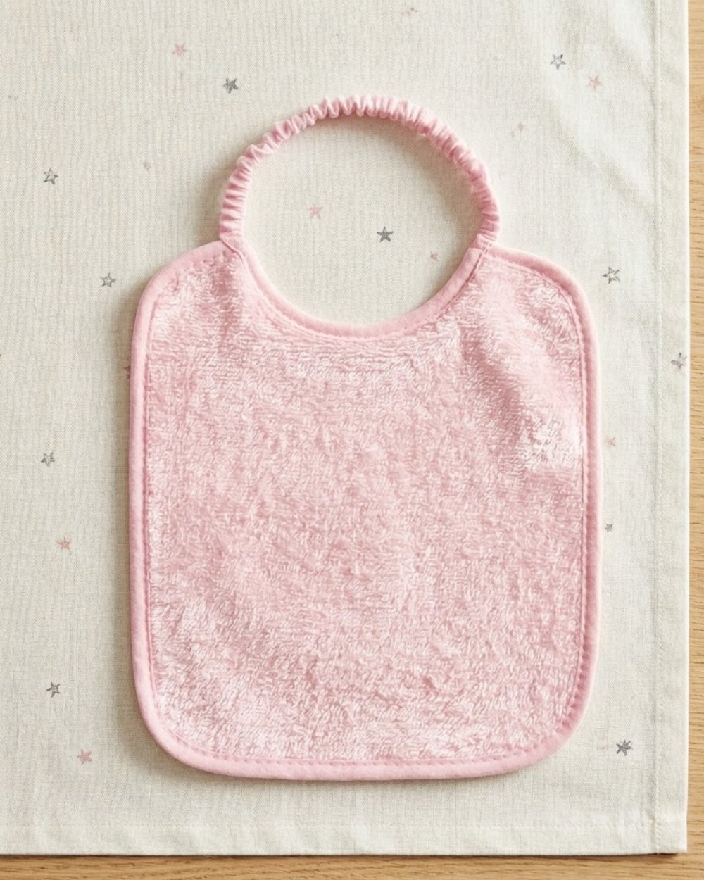bavaglino neonato in spugna rosa - corredino nascita