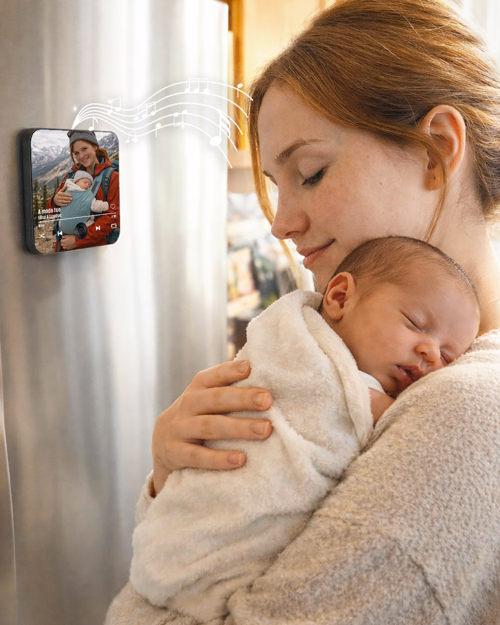 Calamita musicale personalizzata con foto – idea regalo originale per la mamma