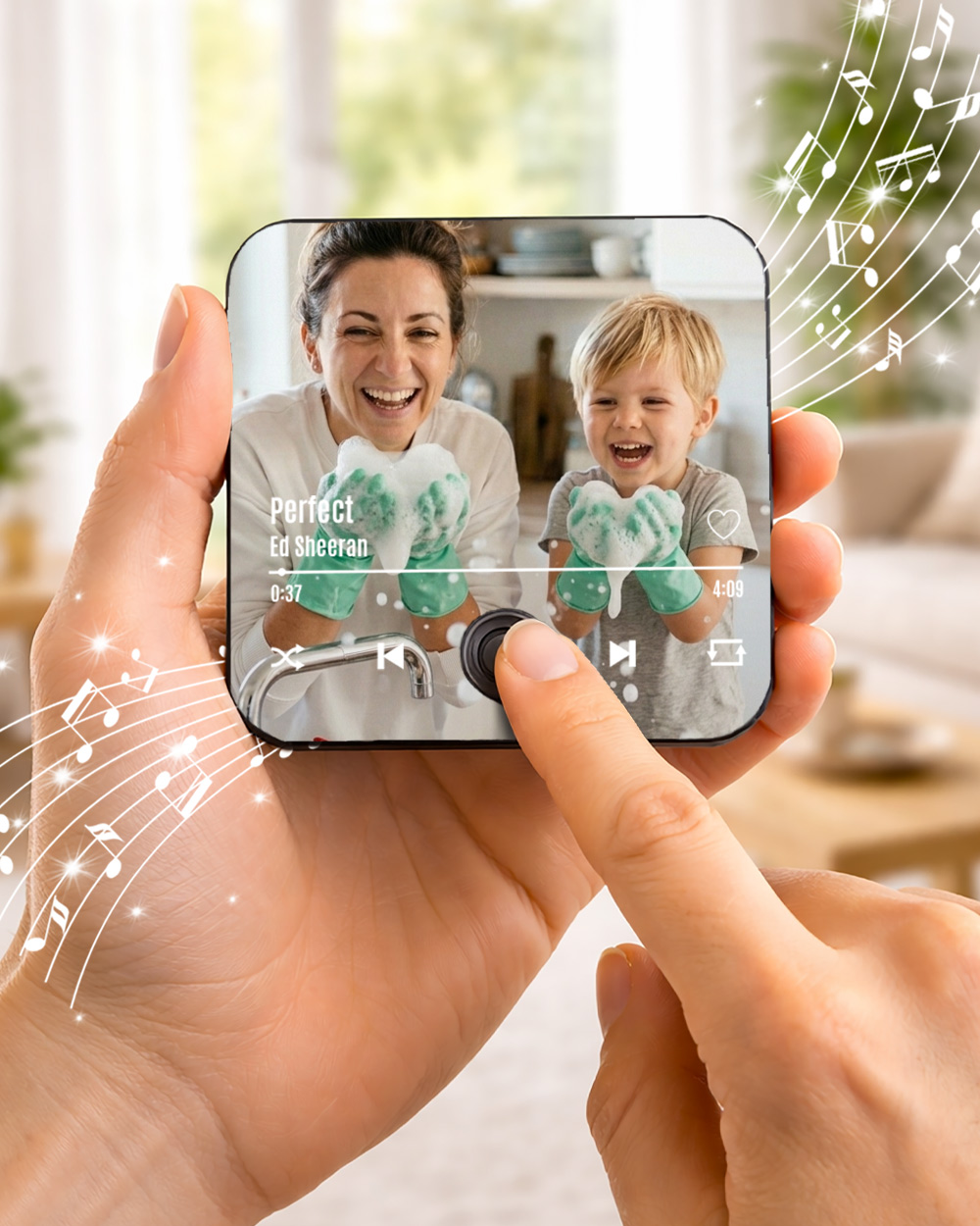 Calamita musicale personalizzata – dettaglio stampa fotografica qualità professionale