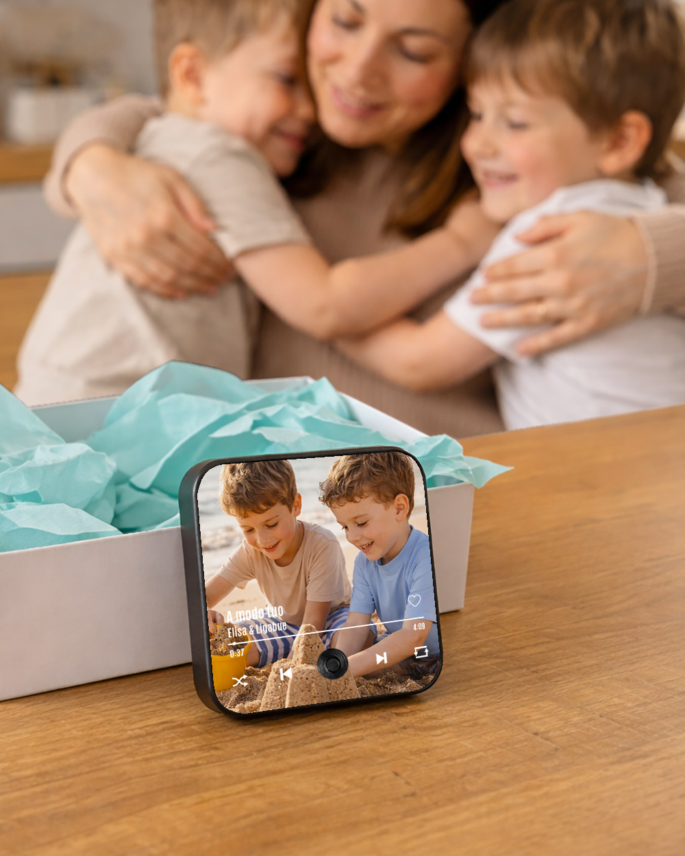 Configuratore calamita musicale personalizzata con foto – regalo per la mamma