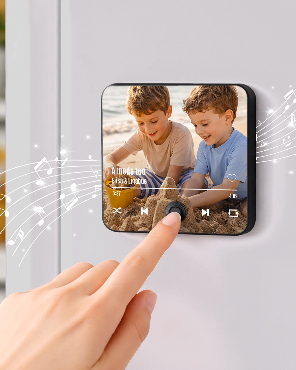 Calamita musicale personalizzata con foto – idea regalo Festa della Mamma