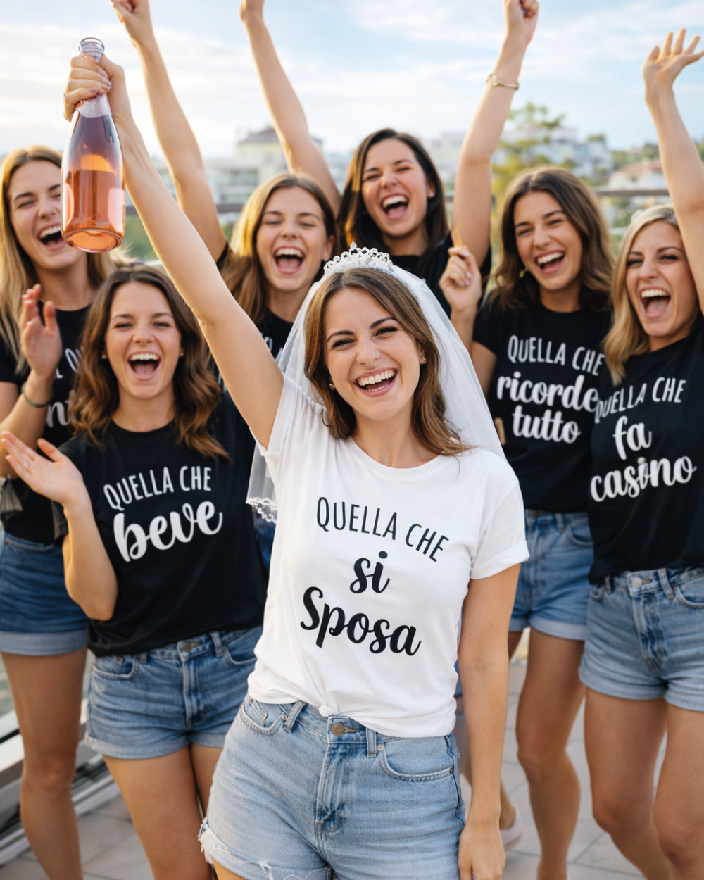 magliette addio al nubilato personalizzate quella che Made in Italy laboratorio Padova