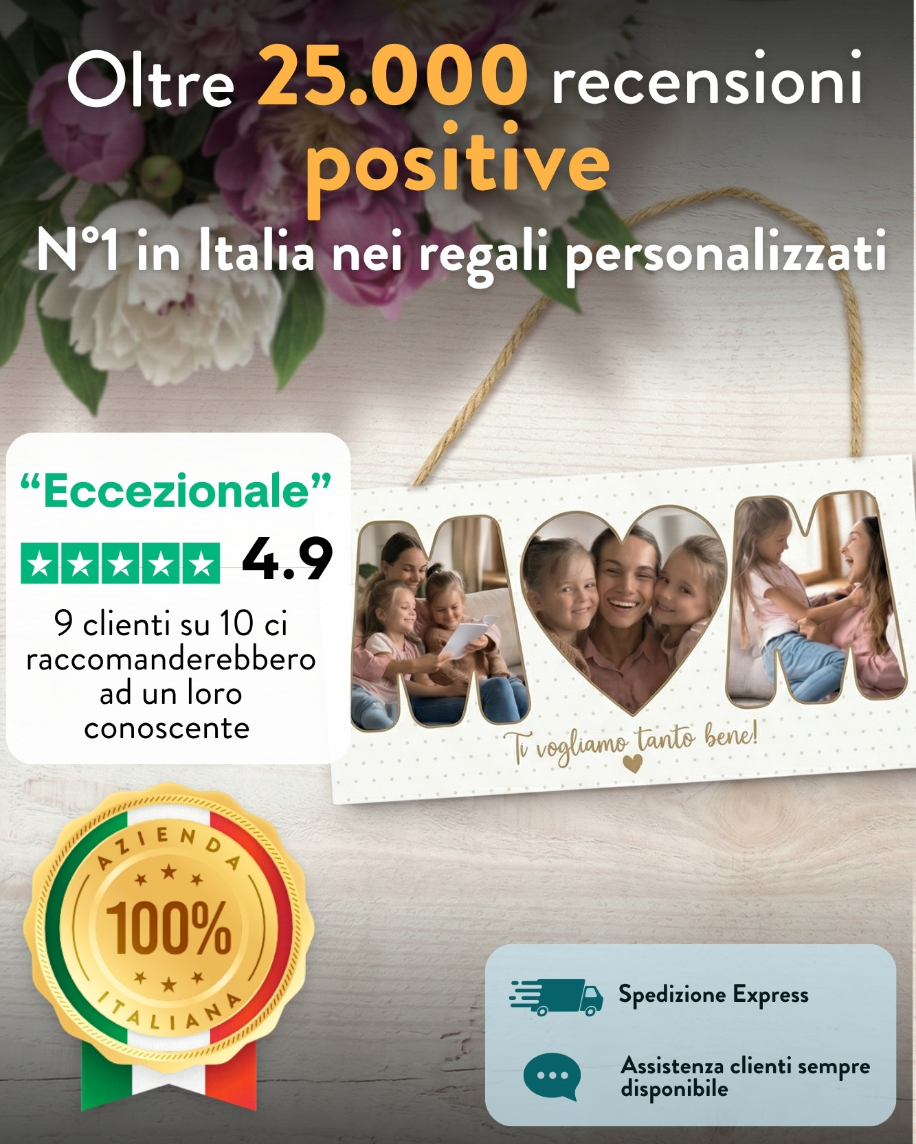 Targhetta Personalizzata Mamma Foto