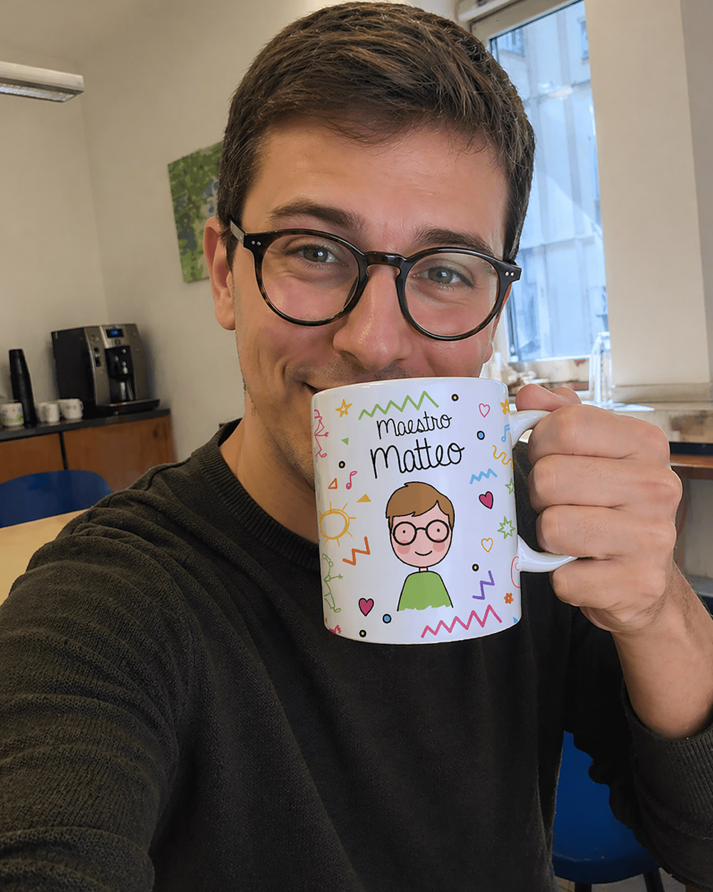 tazza maestra personalizzata con kit regalo fai da te olalla busta confezione