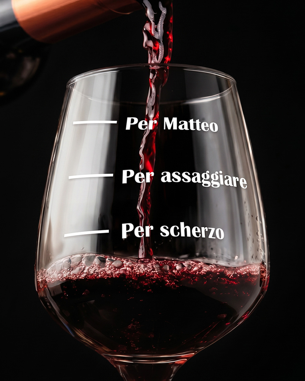 Calice con Tacche “Per Scherzo - Per Assaggiare” Personalizzato con Nome – Idea Regalo Divertente di Compleanno, per Lui