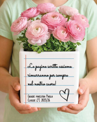 Vaso di Ceramica con Frase e Dedica - Regalo Maestre