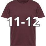 11/12 ANNI TSHIRT BAMBINO BORDEAUX