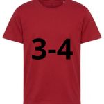 3/4 ANNI TSHIRT BAMBINO ROSSA
