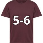 5/6 ANNI TSHIRT BAMBINO BORDEAUX