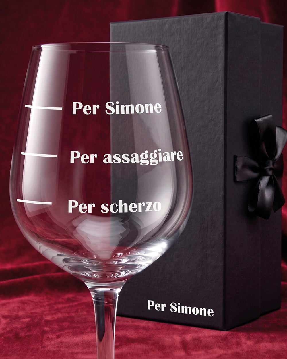 Calice con Tacche “Per Scherzo - Per Assaggiare” Personalizzato con Nome – Idea Regalo Divertente di Compleanno, per Lui - immagine 4