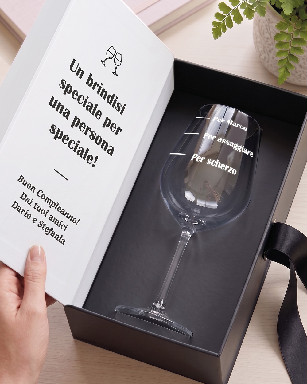Calice con Tacche “Per Scherzo - Per Assaggiare” Personalizzato con Nome – Idea Regalo Divertente di Compleanno, per Lui - immagine 3