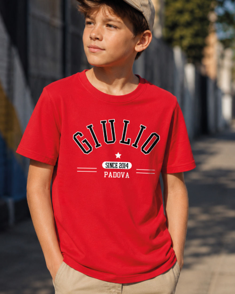 maglietta personalizzata bambino con nome e anno - idea regalo compleanno stile sport