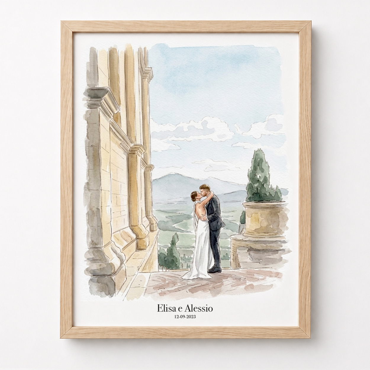 ritratto-matrimonio-acquerello-da-foto-personalizzato