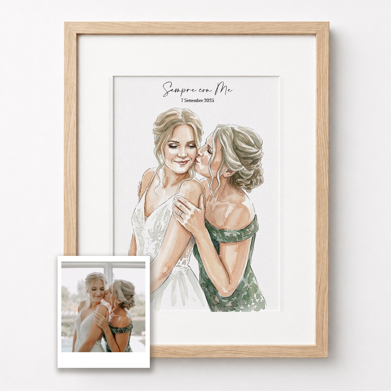 ritratto-matrimonio-acquerello-linea-no-sfondo-mamma-sposa