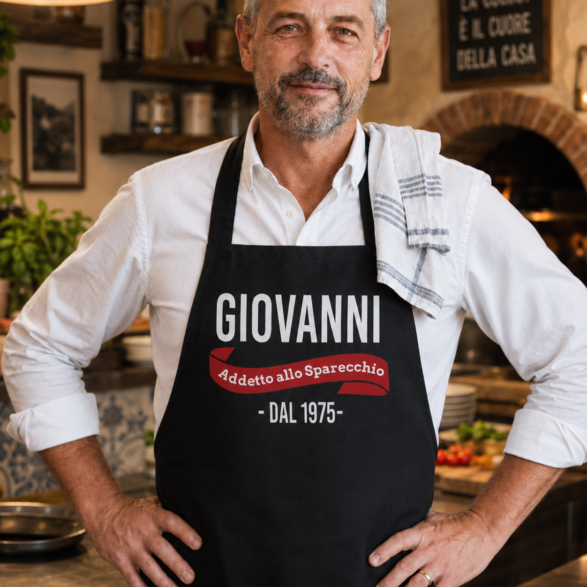 Grembiule personalizzato uomo divertente con set barbecue - idea regalo compleanno