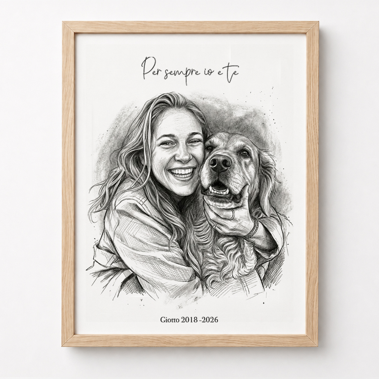 ritratto-da-foto-regalo-cane-padrone-matita-carboncino-su-misura