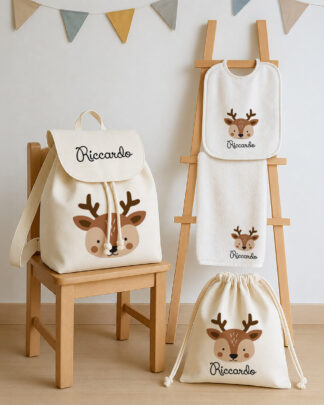 set-asilo-personalizzato-olalla-animali-sacca-zaino-cerbiatto
