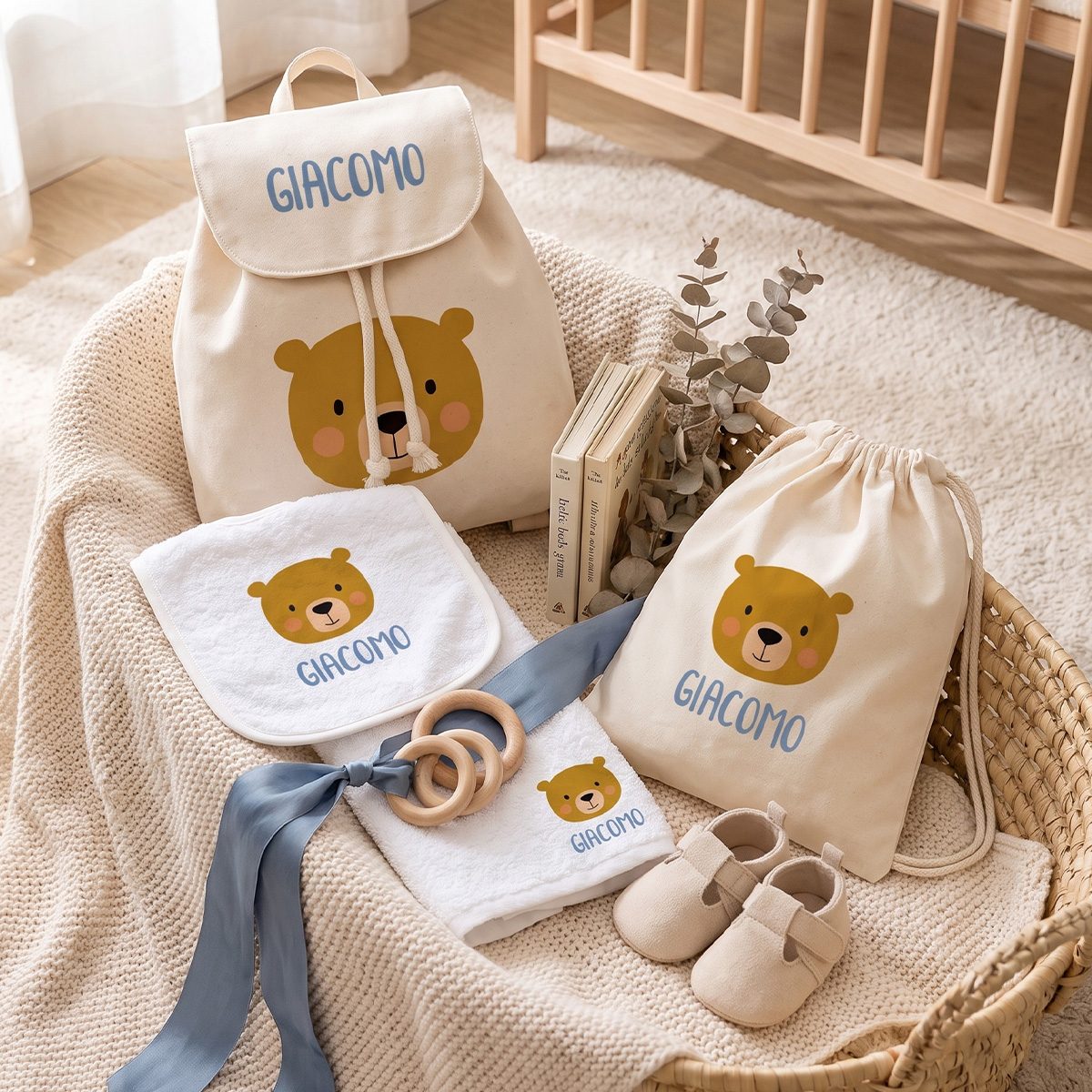 set-asilo-personalizzato-olalla-animali-sacca-zaino-orsetto3673y712