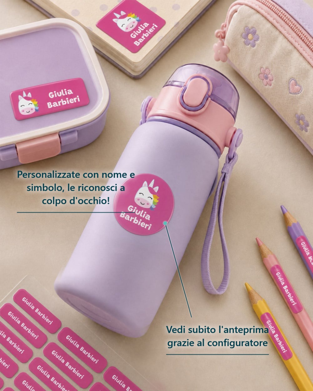 regalo-personalizzato-etichette-adesive-ultra-resistenti-matite-penne-cancelleria-scuola-elementare