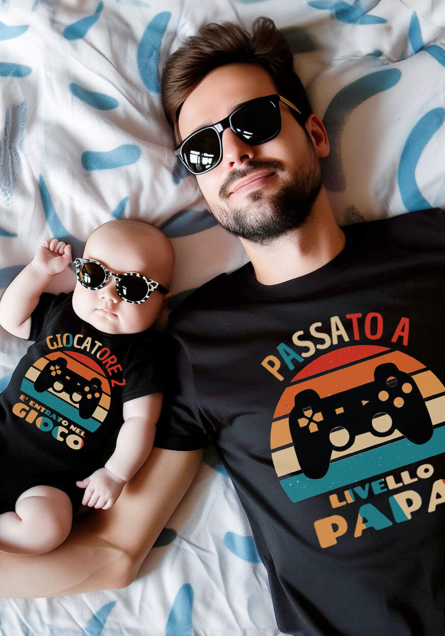COORDINATO-PLAYER-GAMER-PROMOSSO-PAPA-LIVELLO