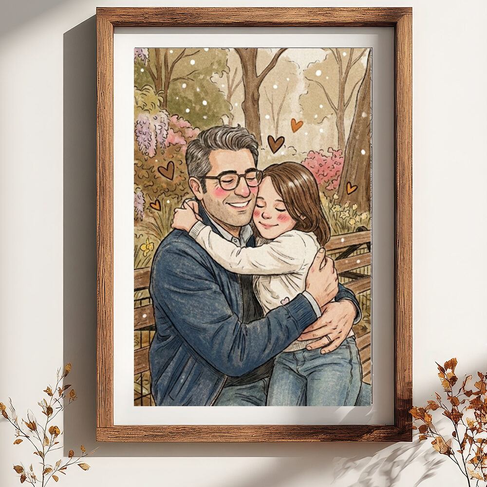 RITRATTO Illustrazione Papa Bambini Personalizzata Fumettor3