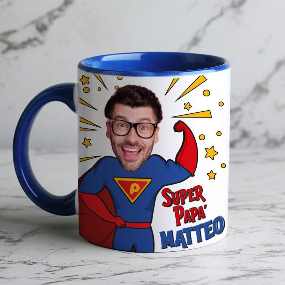 TAZZA PAPA SUPEREROE PERSONALIZZATA