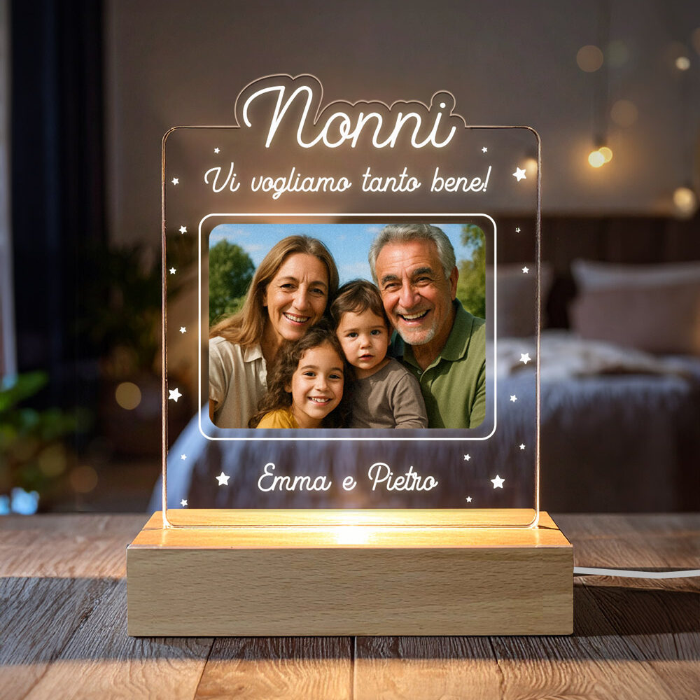 Lampada Personalizzata Foto Dedica Regalo Nonni04