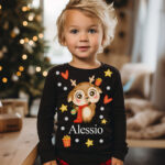 Maglietta Pigiamino Bambino Natale Renna