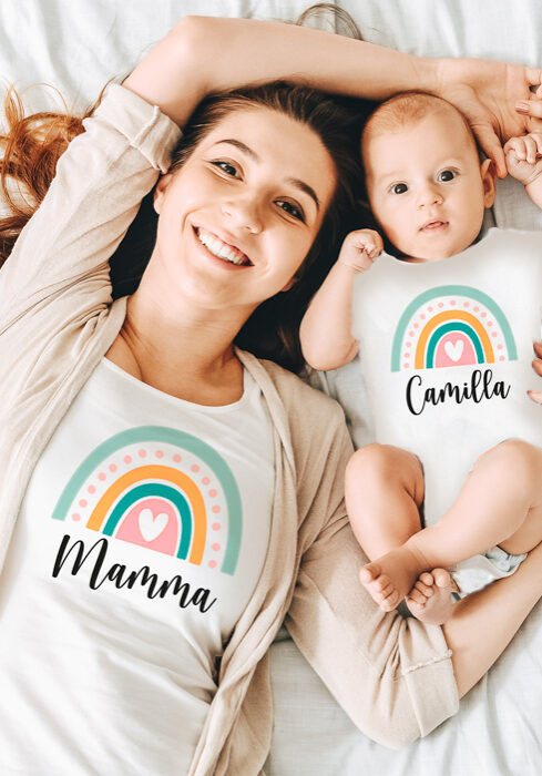 mamma-neonato-set-coordinato-body-maglietta