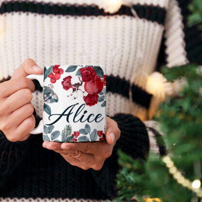 mug-natalizia-tazza-decoro-fiori-acquerello-natale-nome-personalizzata