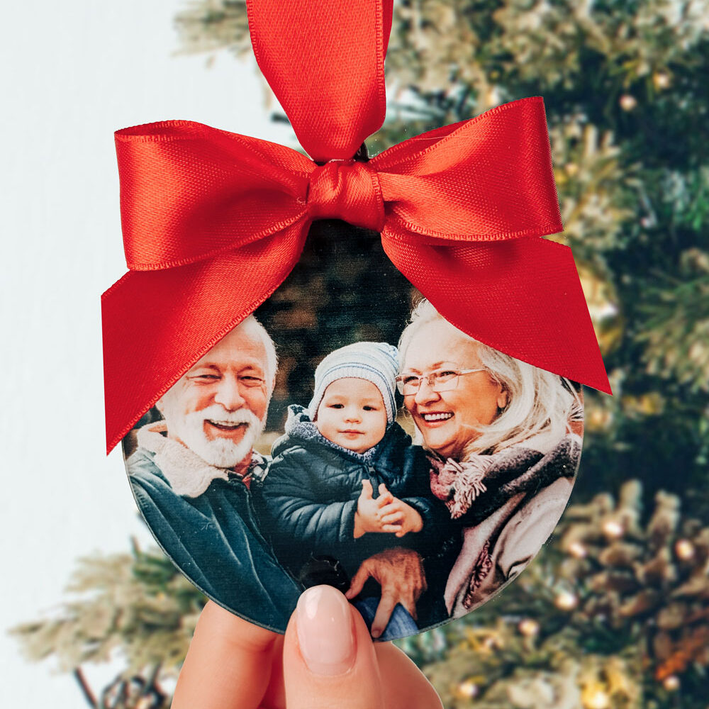 Pallina Di Natale Nonni Foto Personalizzata333