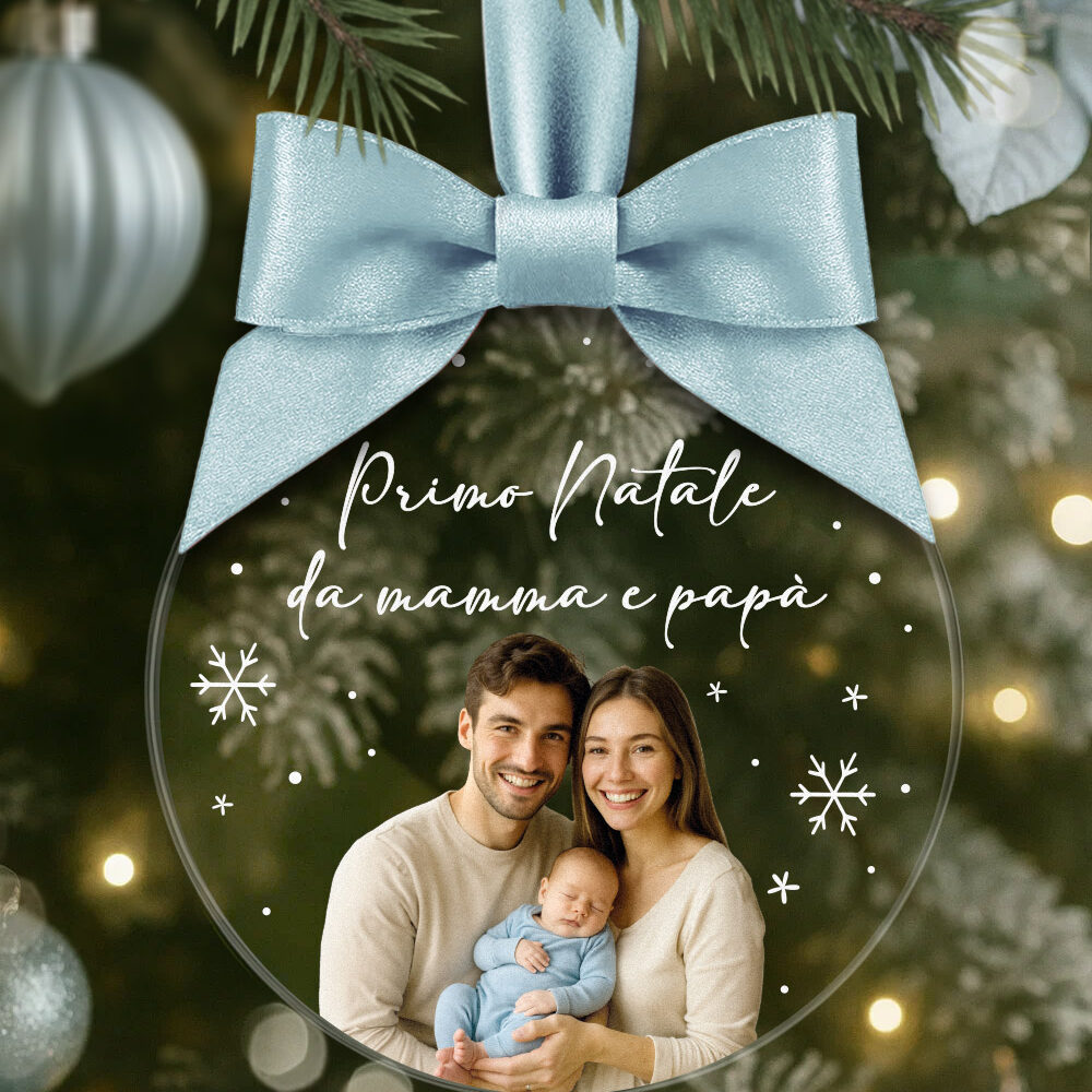 pallina-personalizzata-foto-dedica-primo-natale-mamma-papa
