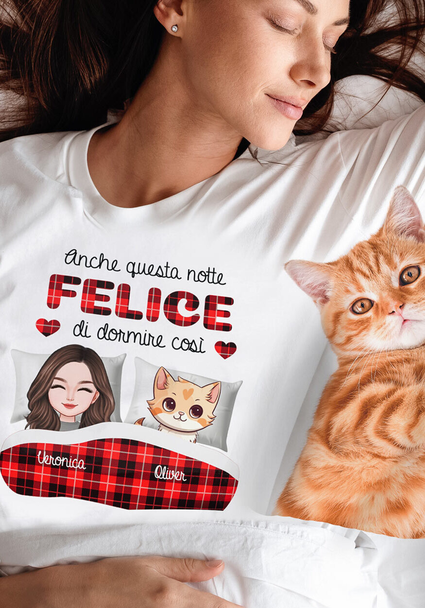 Piagiama Personalizzato Regalo Gatto Ritratto