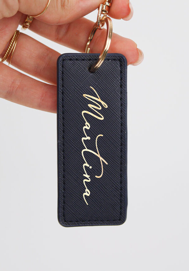 portachiavi-pelle-nome-oro-nero-regalo